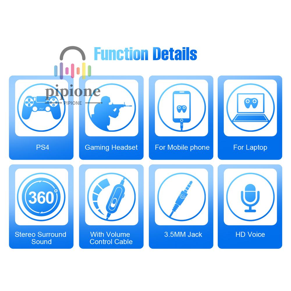 OVLENG Tai Nghe Trùm Đầu Chơi Game Xovleng Ov-P3 3.5mm Cho Ps4 / Phone / Laptop / Pc | BigBuy360 - bigbuy360.vn