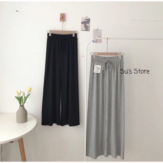 Quần culottes thun cạp chun