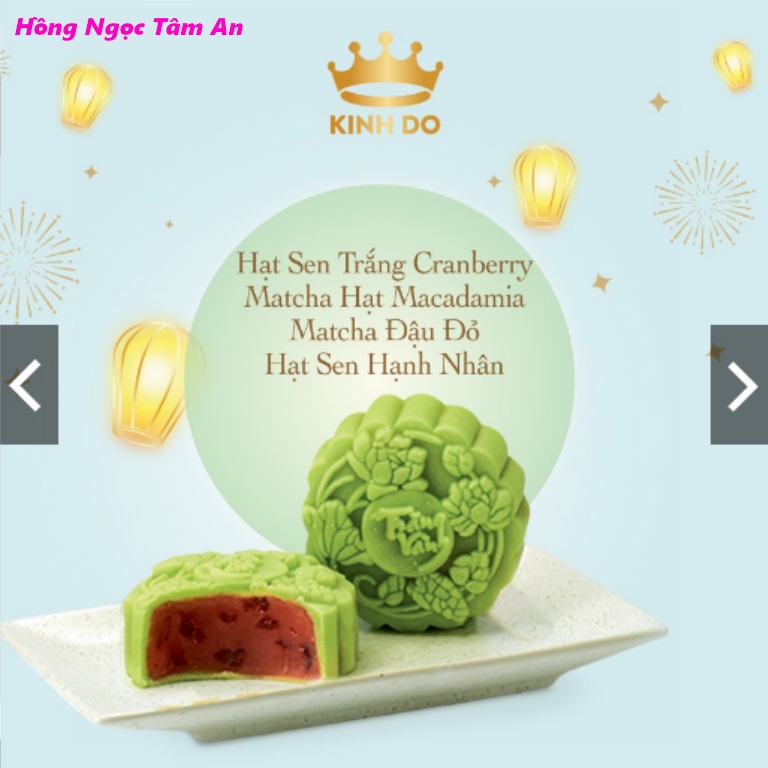 Bánh Trung Thu Kinh Đô Trăng Vàng Hồng Ngọc Cao cấp Hộp 4 Sò Điệp Sốt X.O Jambon Ngũ Hạt Thịt Xông Khói thịt cua hải sâm