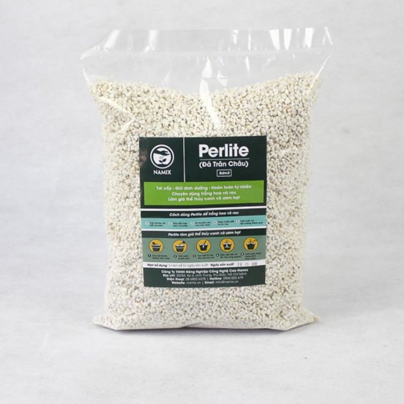 ĐÁ PERLITE- ĐÁ TRÂN CHÂU GÓI 5dm3 (250-300g)