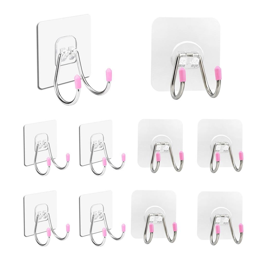 Set 5 / 10 Móc Treo Đồ Dán Tường Tự Dính Chống Thấm Nước Tiện Lợi