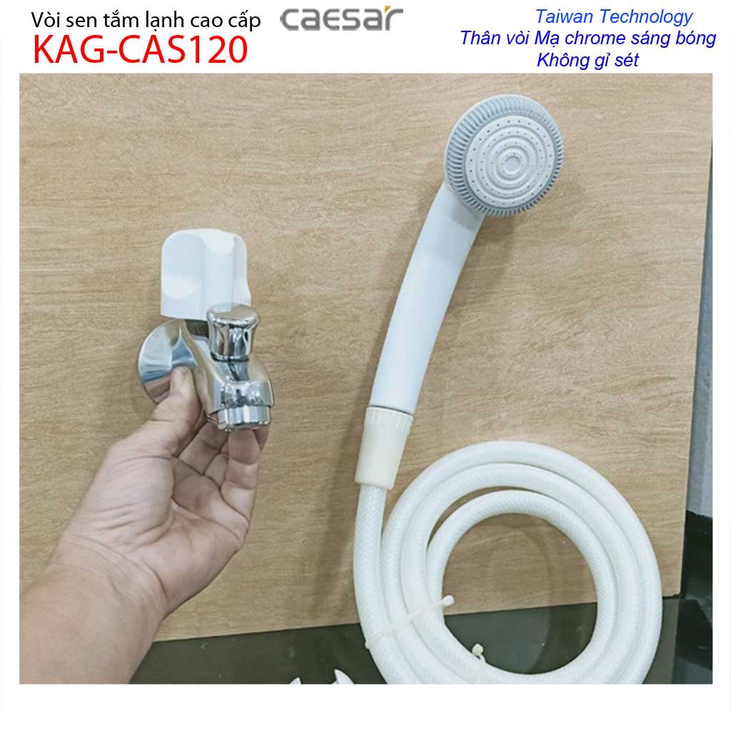 Sen lạnh Caesar KAG-CAS120, Sales giá tốt chất lượng tốt trọn bộ vòi sen lạnh gắn tường Caesar