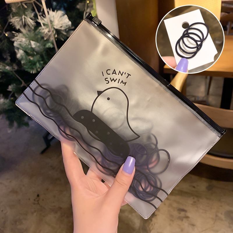 Túi 100 dây buộc tóc co giãn phong cách Hàn Quốc dành cho nữ