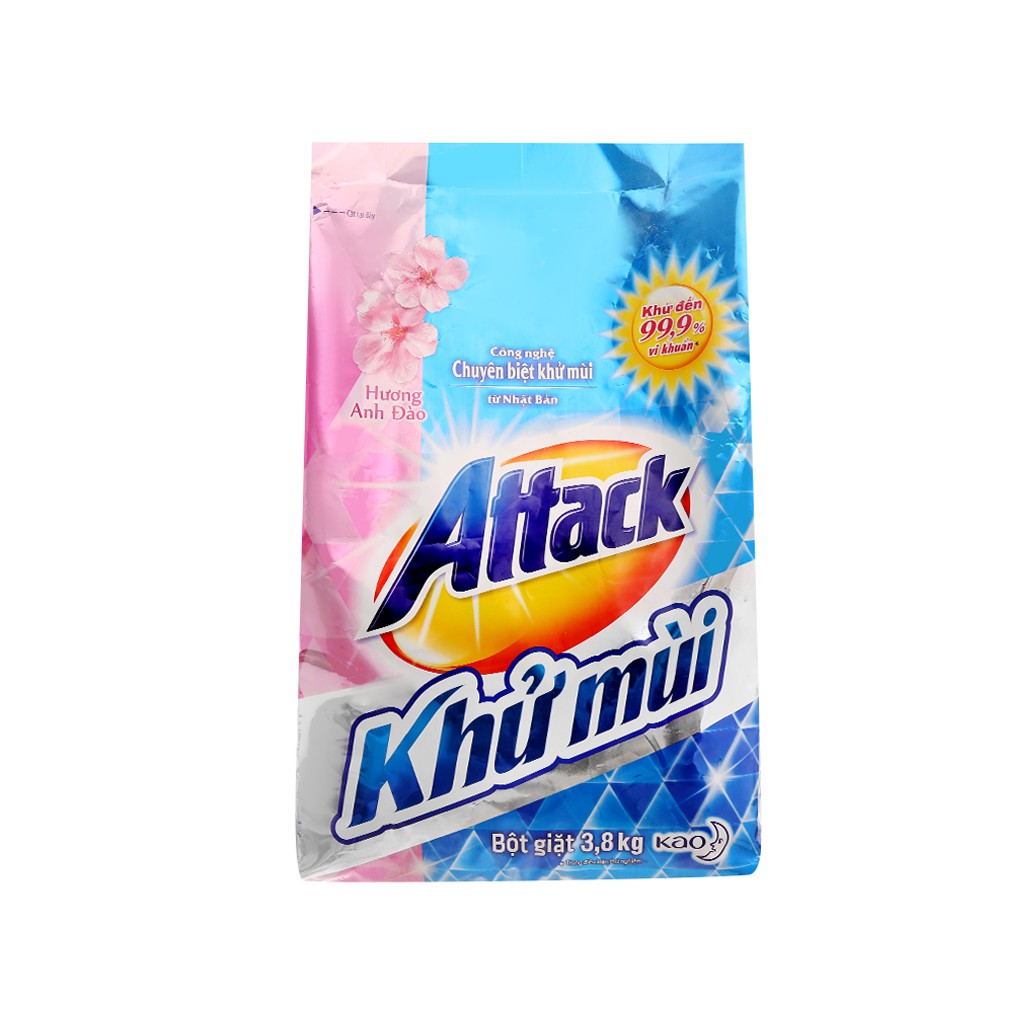 Bột giặt Attack khử mùi hương anh đào 3.8kg