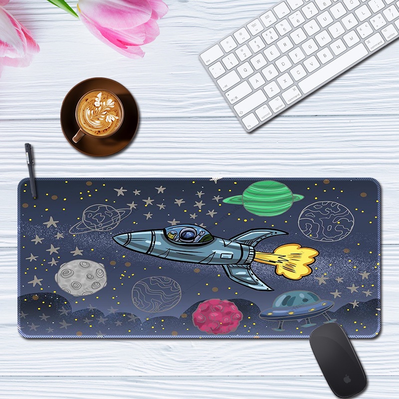 Tấm Lót Chuột Phi Hành Gia Size 60CM * 30CM Nhiều Mẫu Hoạt Hình Dễ Thương