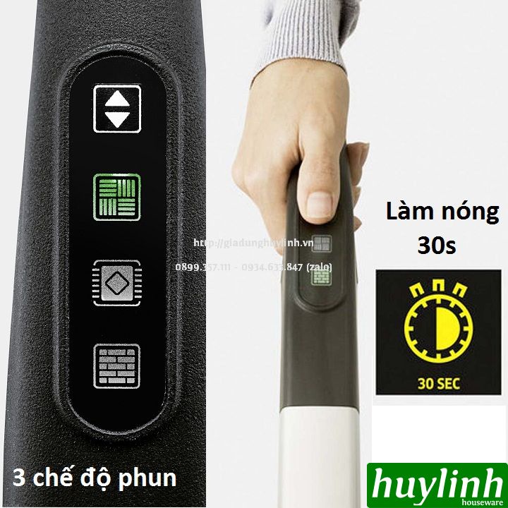 [Mã ELHAMS5 giảm 6% đơn 300K] Máy vệ sinh làm sạch bằng hơi nước Karcher SC3 Upright Easyfix - Made in Đức