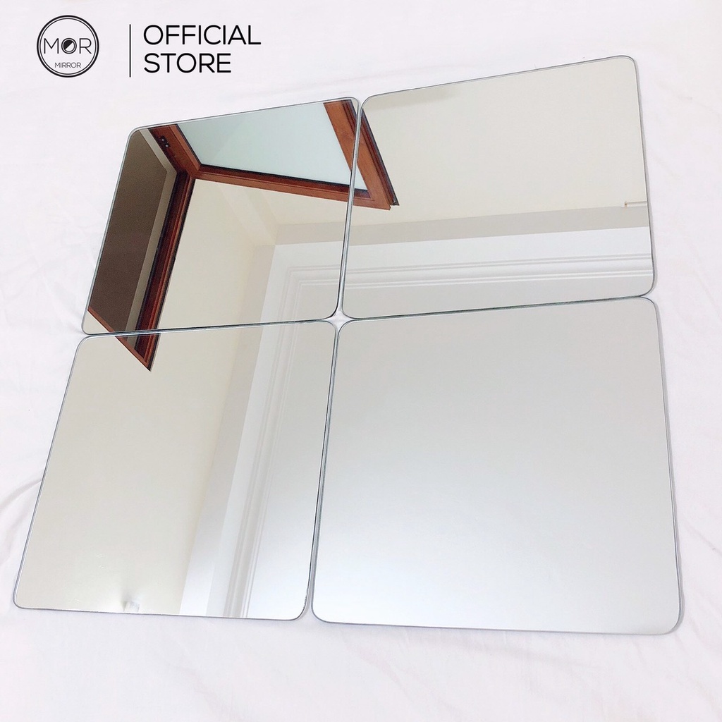 Gương Dán Tường Toàn Thân Cao Cấp MOR MIRROR Nội Thất Decor Phòng Kích Thước 25x25cm