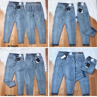 Quần baggy nữ co dãn. Mẫu trơn chất jean co dãn. Hình tự chụp