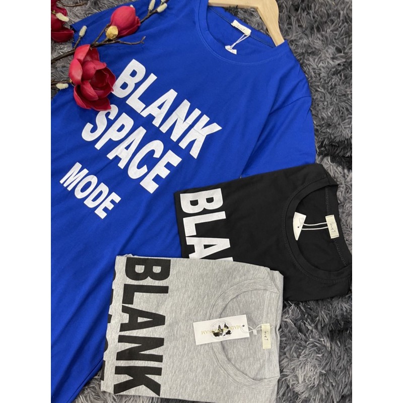 ĐẦM NỮ-Váy suông cotton dáng dài 1m in chữ "BLANK"