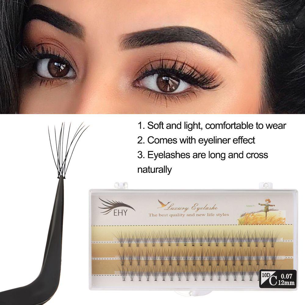 Set 60 Cụm Lông Mi Giả Cong Dày Tự Nhiên 0.07