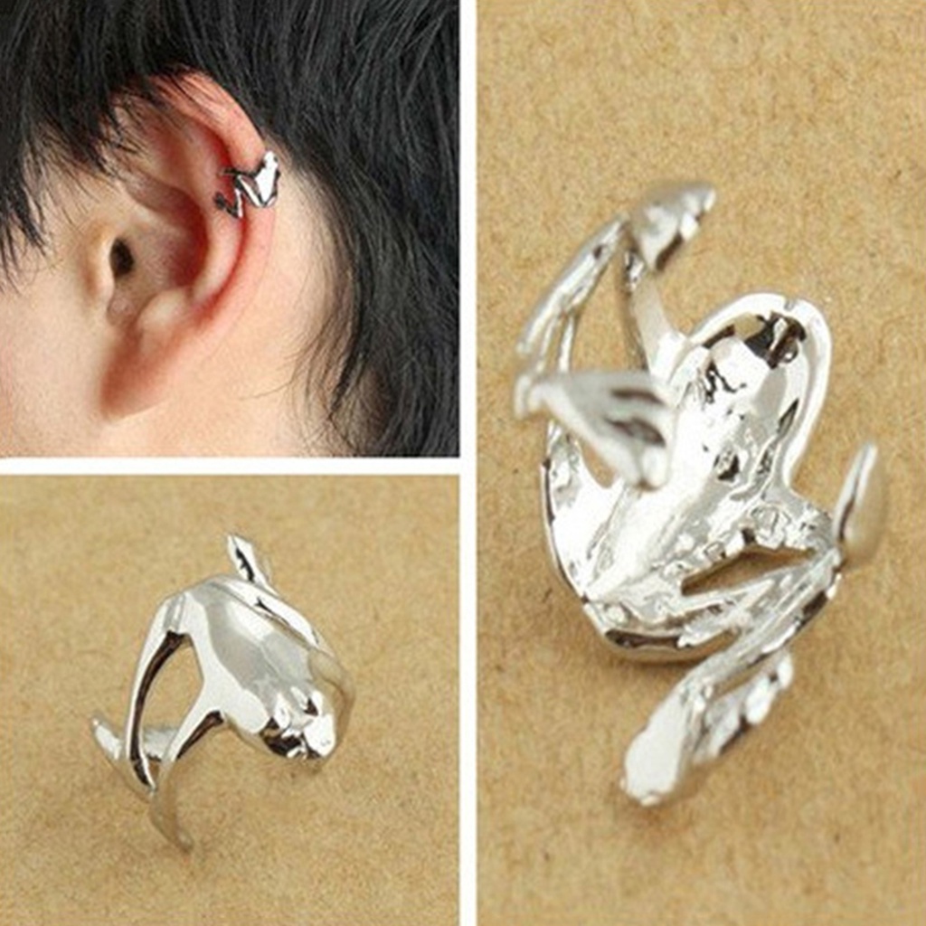 <sujianxia> Ear Clips Exquisite Frog Shape Alloy Women Attractive Ear Cuff for Party