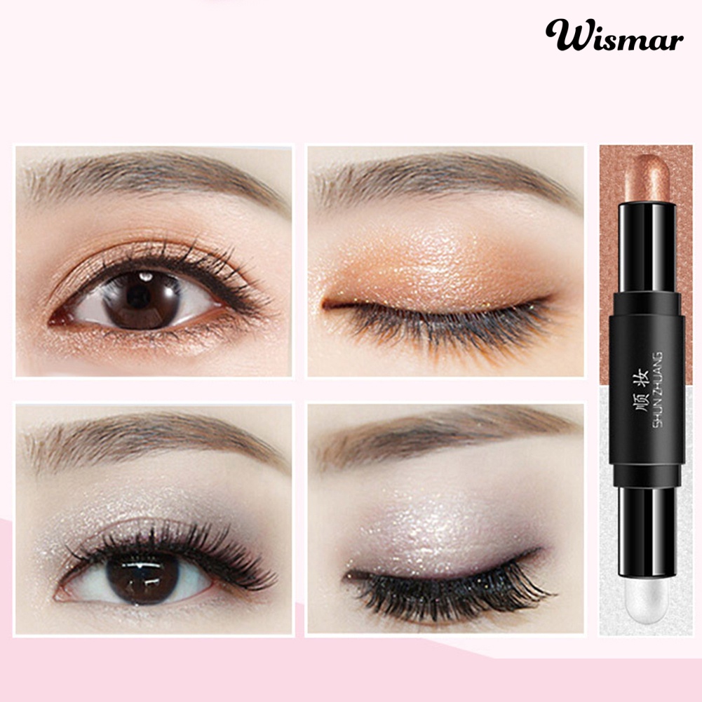 Bút Phấn Mắt Hai Đầu 3g Màu Lì Và Ánh Nhũ Kết Hợp Trang Điểm Bắt Sáng Lâu Trôi