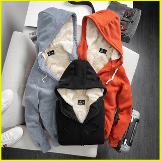 Áo khoác nỉ lót lông, nỉ hoodie nam nữ có mũ TH3058