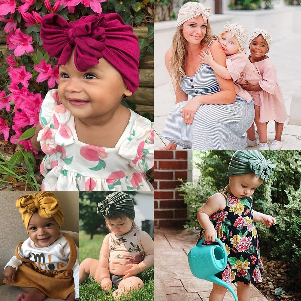 Khăn Turban Thắt Nơ Mềm Mại Cho Bé