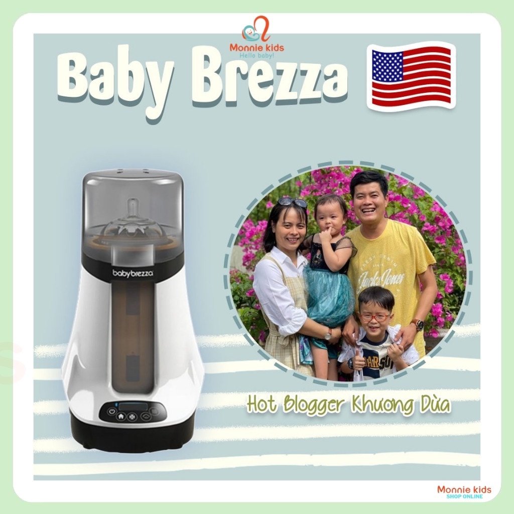 Máy hâm sữa cho bé Baby Brezza, máy ủ sữa kết nối bluetooth thông minh - Monnie Kids