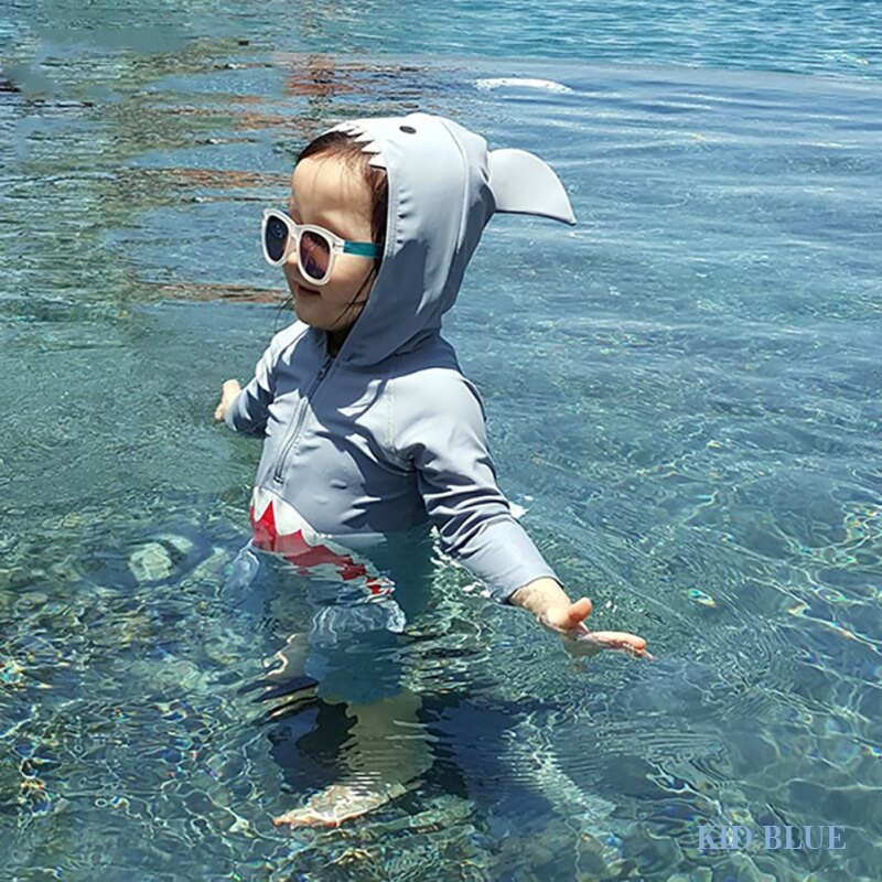 Đồ Bơi Một Mảnh Hình Cá Mập Dễ Thương Cho Bé
