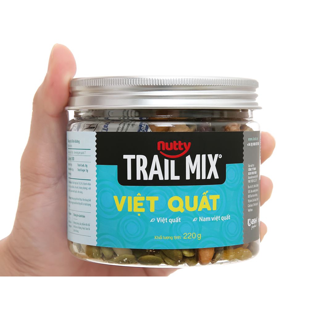 Hạt Dinh Dưỡng Trail Mix Nam Việt Quất Nutty - 220gTự Nhiên, Ít Calo, Heathy, Hỗ Trợ Giảm Cảm | Meta Freshgo