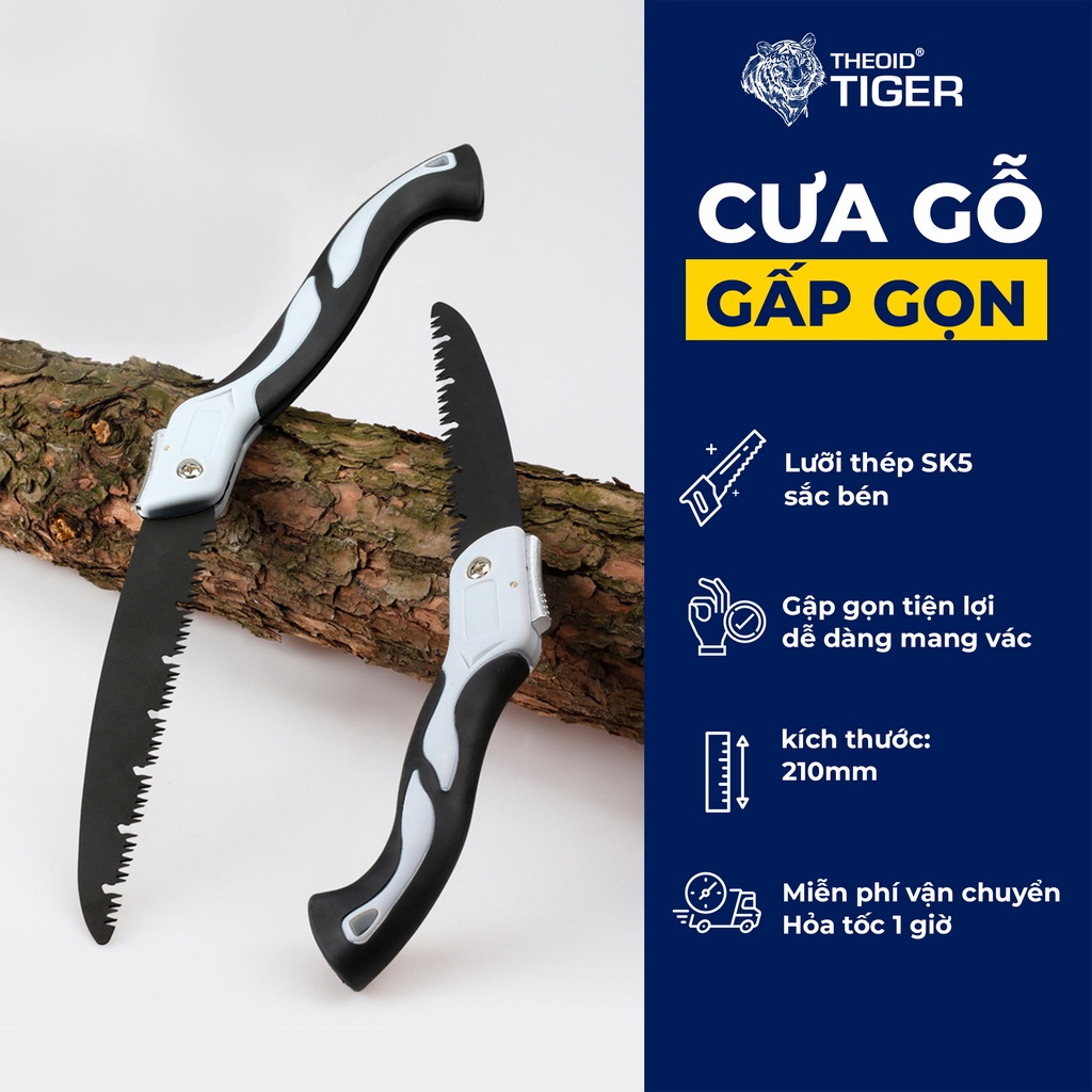 Kéo Cắt Cành - Cưa Gỗ Cầm Tay Mini Theoid Tiger Bộ Dụng Cụ Làm Vườn Chăm sóc cây cảnh - Bảo Hành 1 đổi 1