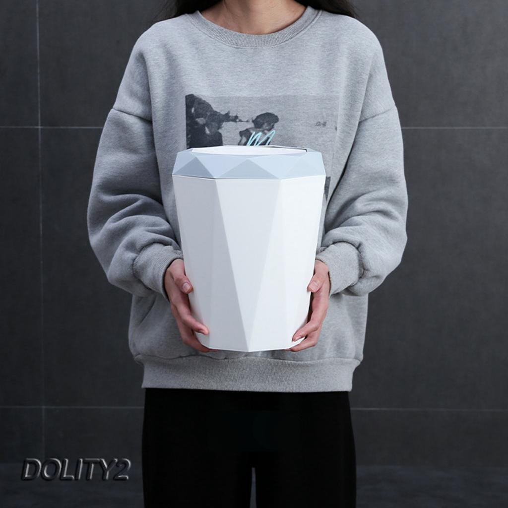 [Dolity2] Thùng Rác Chà Xát Màu Xanh Dương Phong Cách Hiện Đại Đơn Giản Dành Cho Gia Đình