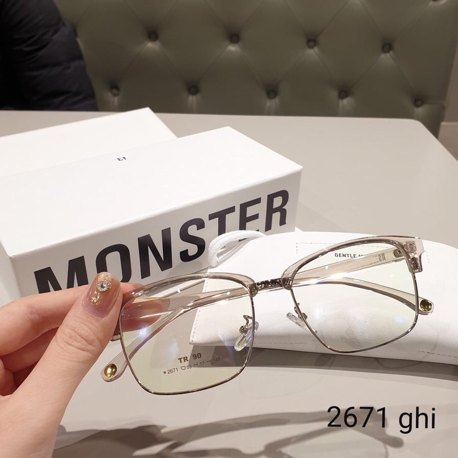 [Mã SKAMCLU7 giảm 10% cho đơn từ 0Đ] [RẺ VÔ ĐỊCH] Kính giả cận trong suốt nửa viền xinh Mã 2671 Hồng trà | BigBuy360 - bigbuy360.vn