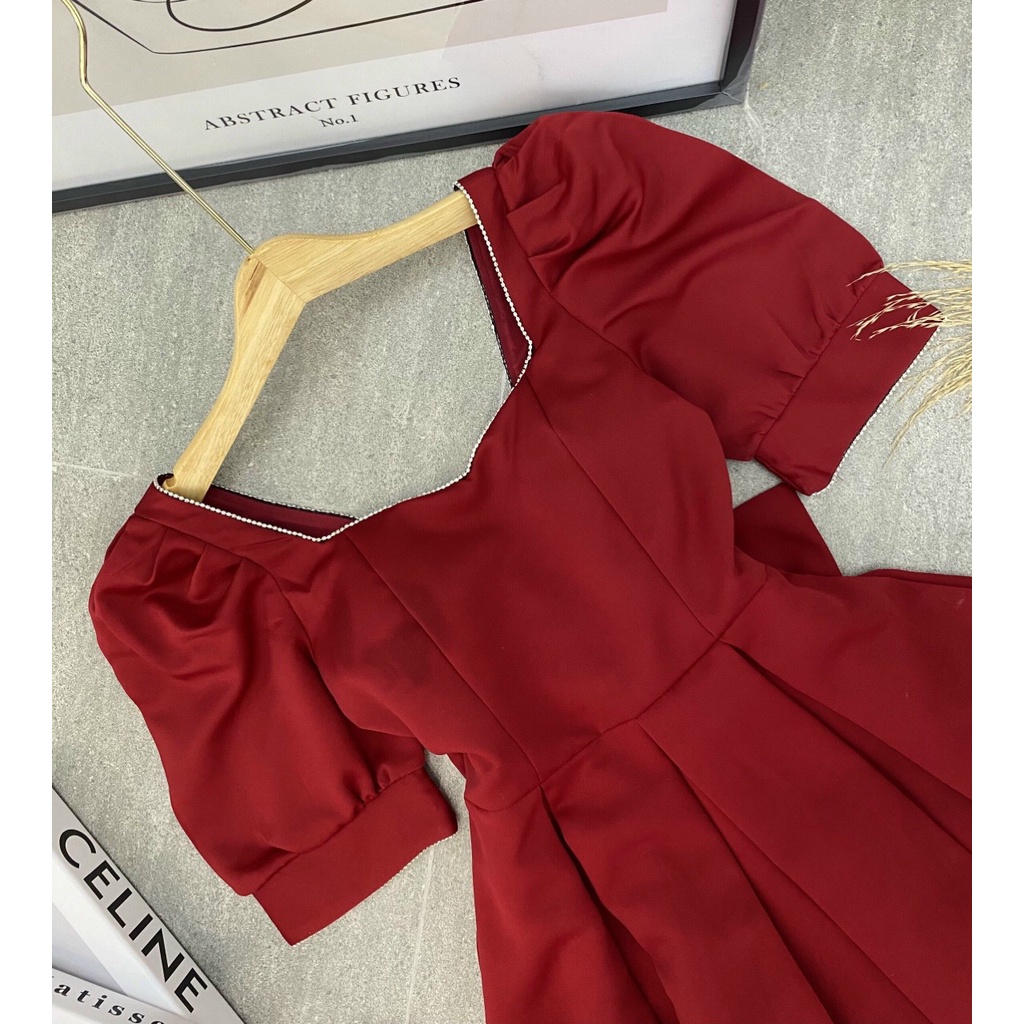 VÁY MAXI TAY NGẮN PHỒNG - 2HN4