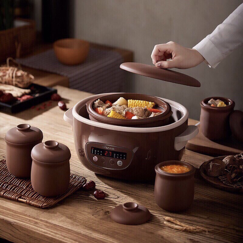 Nồi nấu chậm bear 2.5L tử sa ( sẵn hàng)