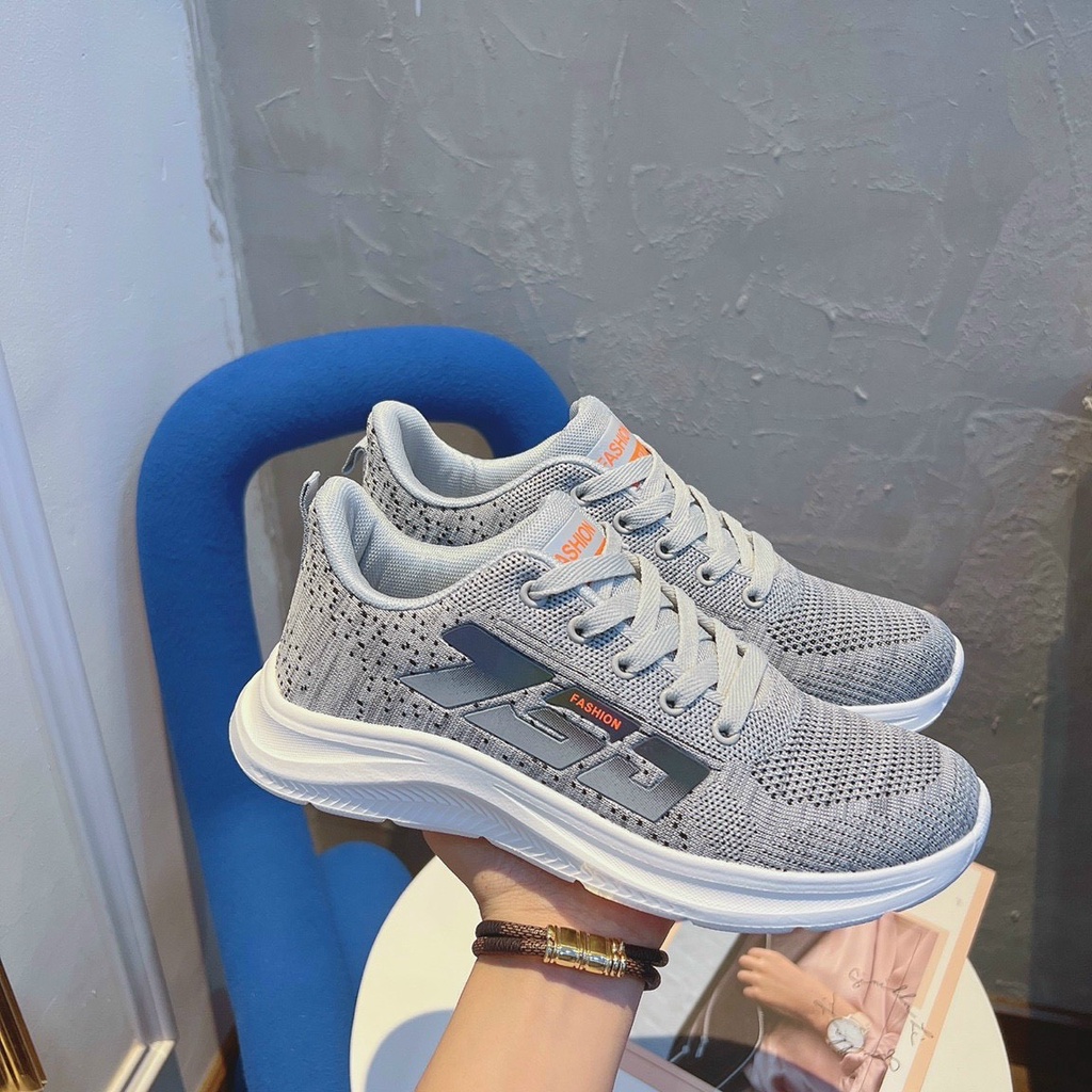 Giầy Thể Thao Nam Cao Cấp [ Đen Xám ] - Sneaker Nam