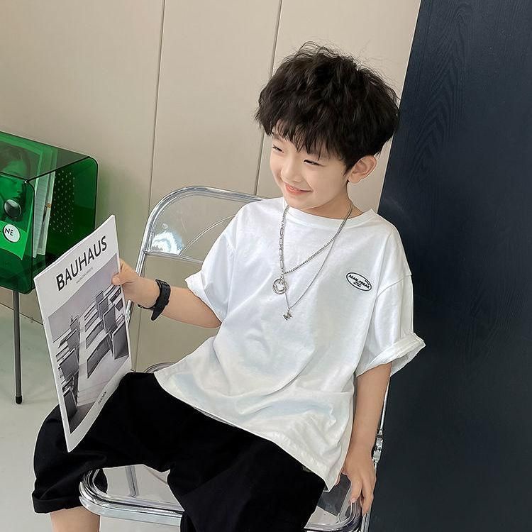 Áo Thun Cotton Tay Ngắn Phong Cách Mới Cho Bé Trai