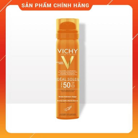 Vichy Xịt Khoáng Chống Nắng Ideal Soleil Giảm Dầu, Khô Thoáng &amp; Không Gây Nhờn Rít Ideal Soleil SPF 50 75ml 75ml