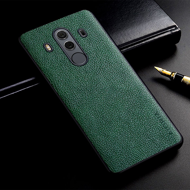 Aio Ốp Điện Thoại Da pu Siêu Nhẹ Màu Trơn Đơn Giản Thời Trang Cho huawei mate 10 pro lite