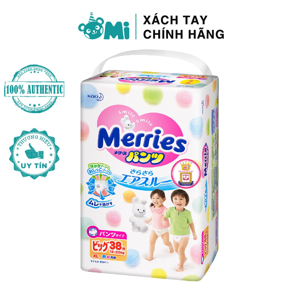 Bỉm quần Merries nội địa Nhật size XL38