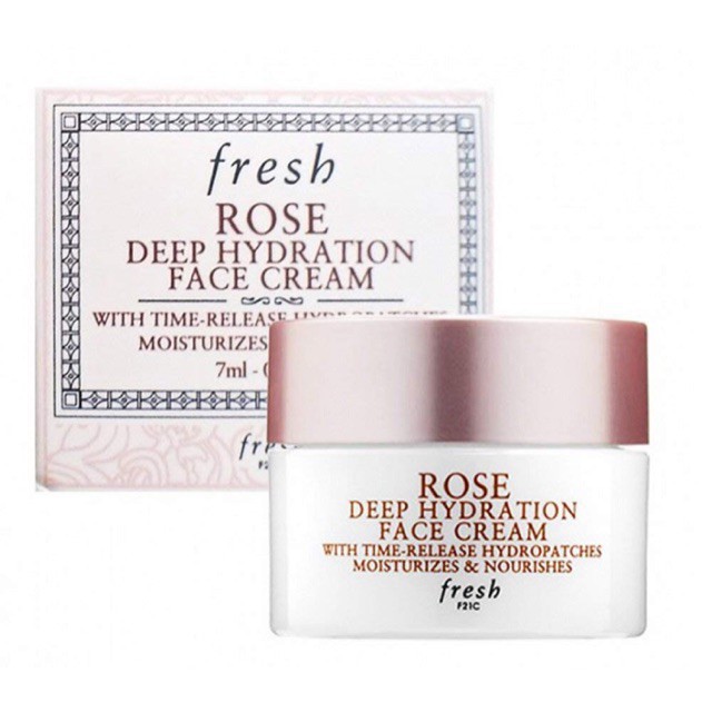 [FRESH] Kem dưỡng ẩm trắng da se khít lỗ chân lông The Fresh Rose Deep Hydration Face Cream Mini (bill Mỹ)