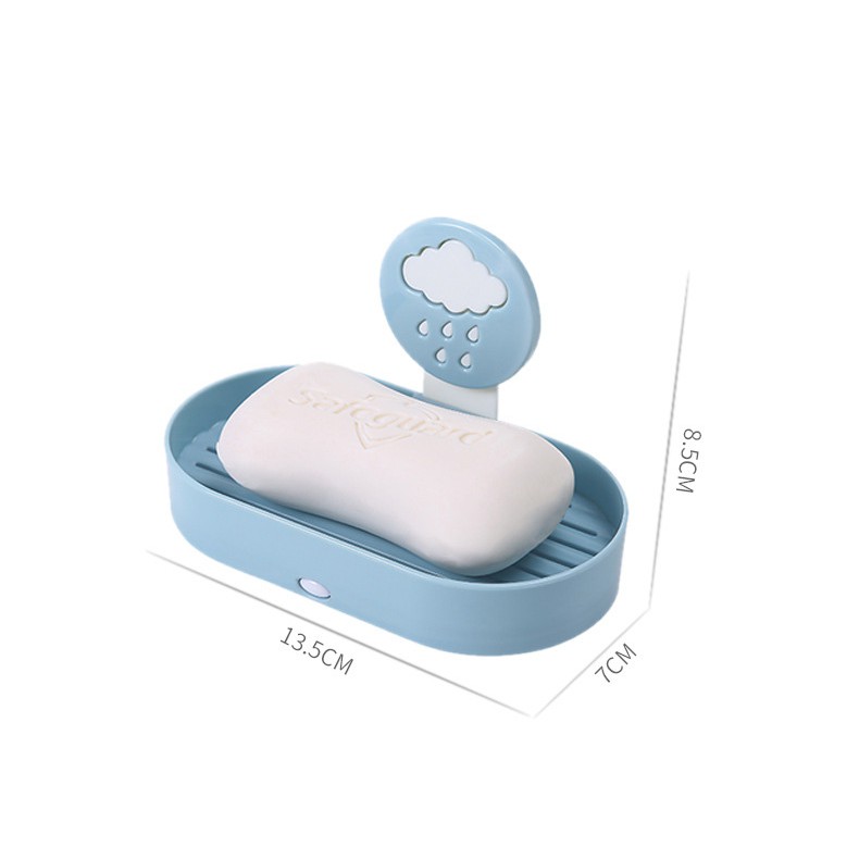Kệ dán tường 2 tầng đựng xà phòng hình đám mây tiện dụng đa năng