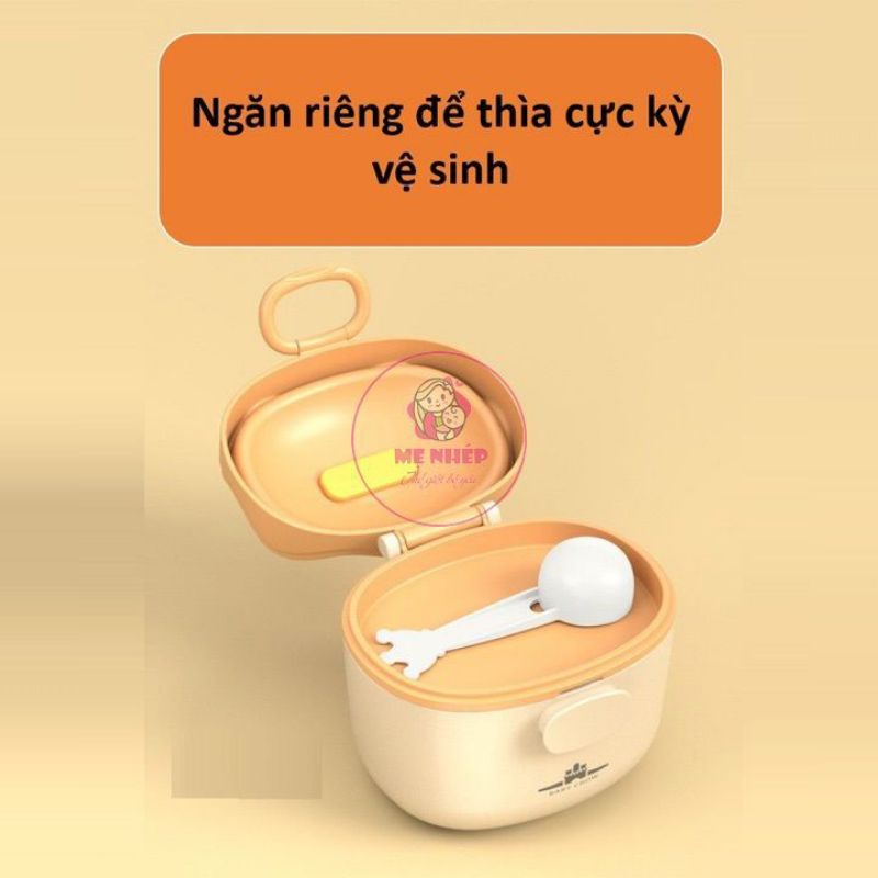 Hộp đựng sữa vương miện chất liệu pp an toàn siêu kín chống rò rỉ