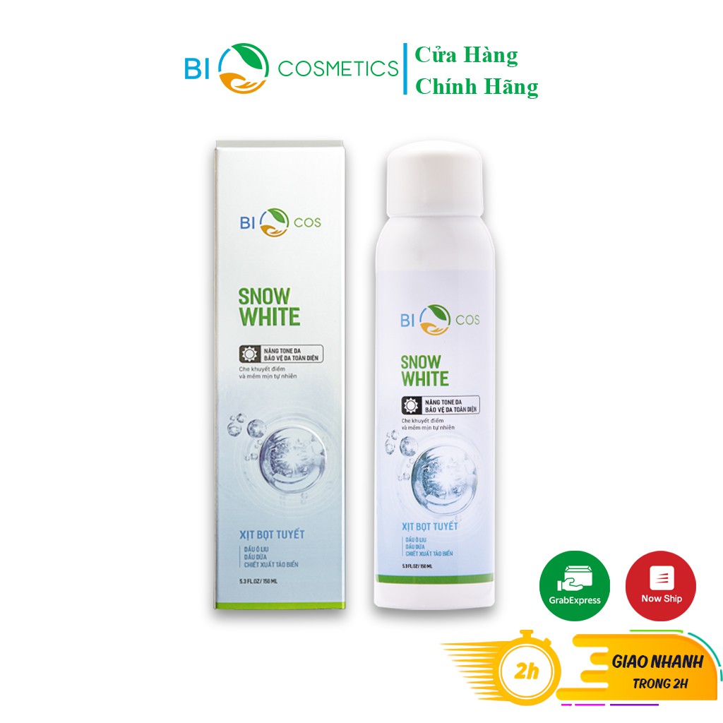 Xịt kem chống nắng, dưỡng trắng dưỡng da và bảo vệ da BIOCOS Snow White