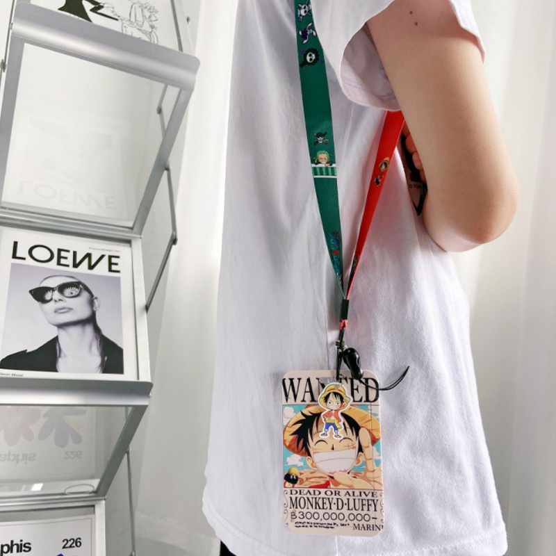Dây Đeo Thẻ ID / Thẻ ID Họa Tiết Hoạt Hình One Piece Dễ Thương
