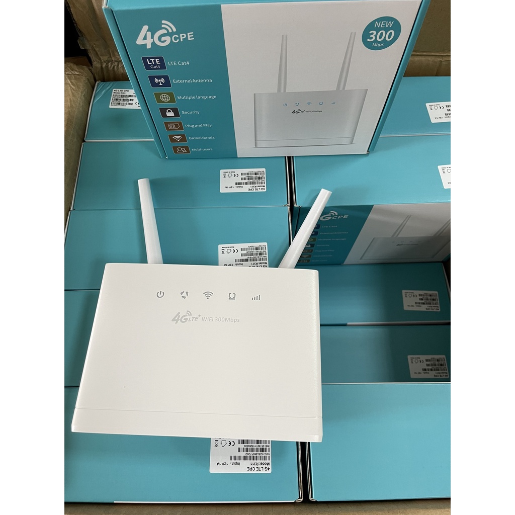 ☢☏Bộ phát wifi 4G Lte CPE R311 pro 3 cổng LAN