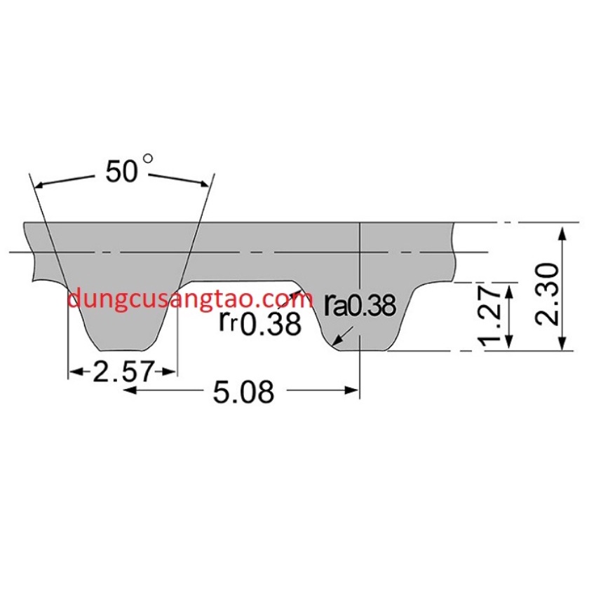 Xích truyền động XL 3D, dây curoa, đai răng dùng cho máy CNC loại dài