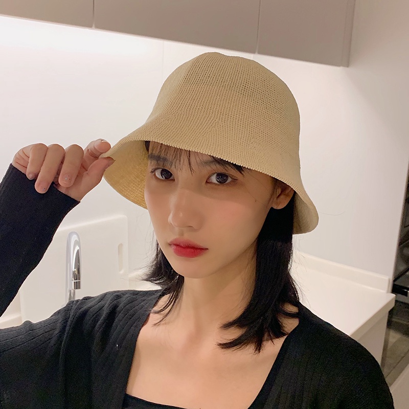 Nón Vành Tròn Đan Len Phong Cách Nhật Bản Thời Trang Cho Nữ