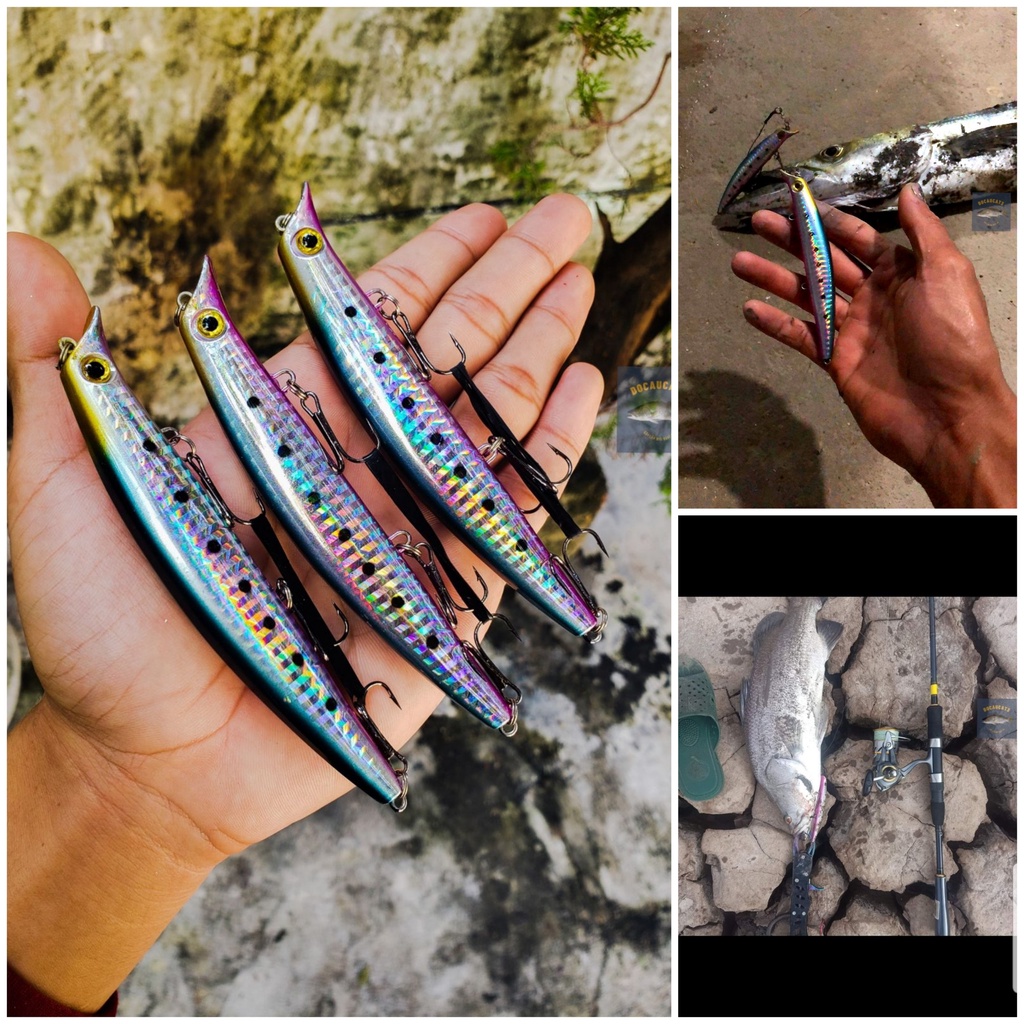 Mồi cá lure sasuke120 câu cá Chẽm,Nhồng,Chét,Mú 12cm-14g