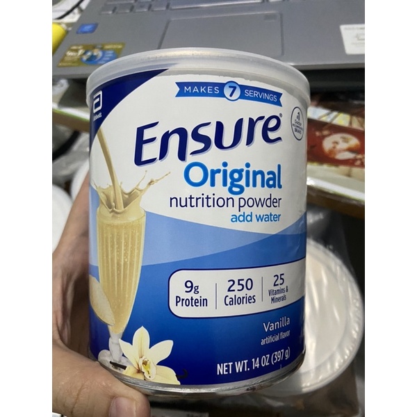 (Date xa) Sữa Ensure Mỹ Original nutrition powder loại 397g