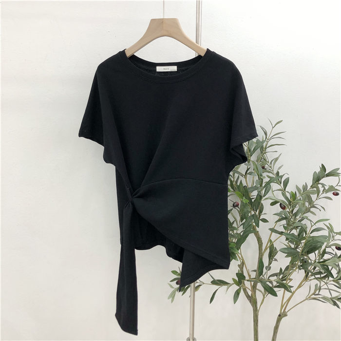 Áo Thun Nữ Tay Lửng Thắt Dây Phong Cách Hàn Quốc Mới