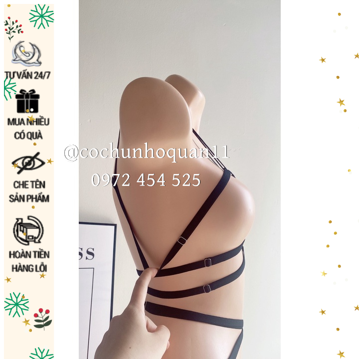 [từ 35-100kg] ĐL068 Bộ đồ lót lọt khe dây quyến rũ cho nữ - cochunhoquan11