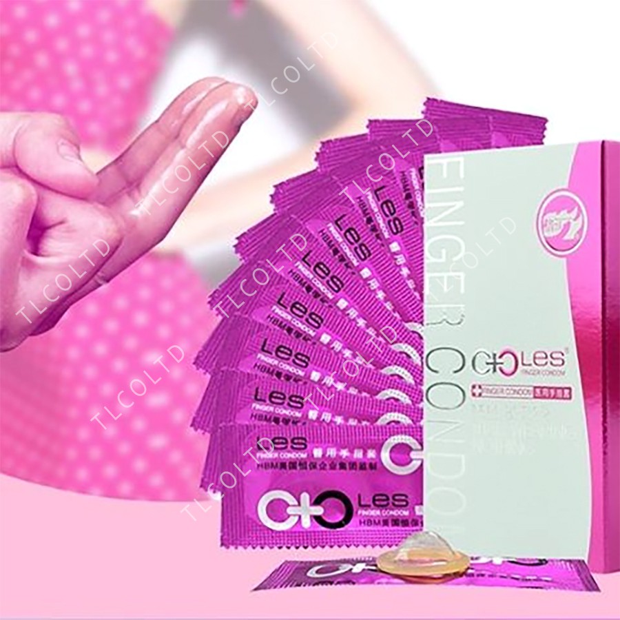Bao cao su ngón tay Lesdo siêu mỏng vừa khít ngón hộp 8 cái