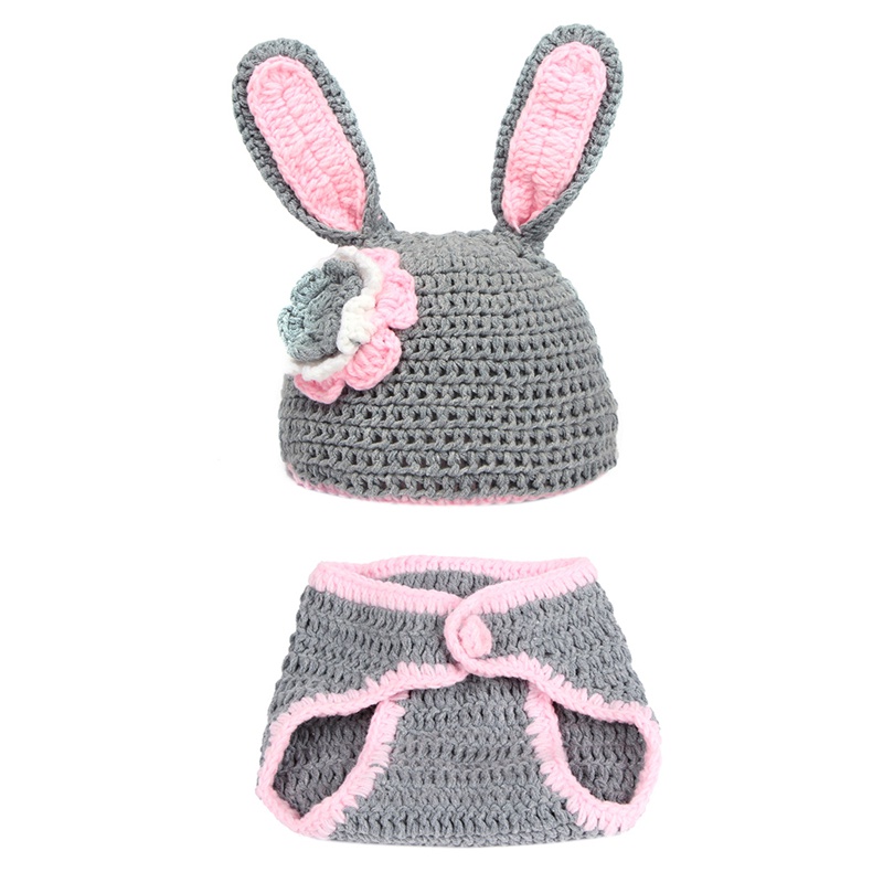 Haha Bộ Áo Liền Quần Bằng Cotton In Hoạt Hình Thỏ Đánh Thức Cho Bé Gái Sơ Sinh