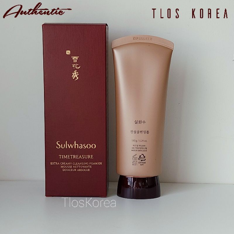 Sữa Rửa Mặt Thông Đỏ cao cấp nhất Sulwhasoo Timetreasure Extra Creamy Cleansing Foam Ex 150Ml