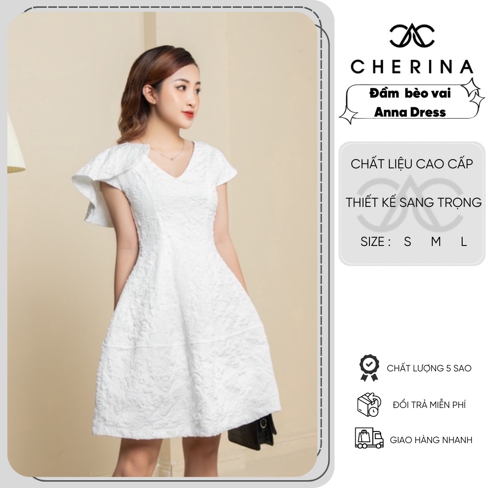 Đầm bèo vai Anna Dress ⚡ CỰC ĐẸP ⚡ Váy nữ thời trang chất liệu cao cấp, thiết kế thẩm mỹ