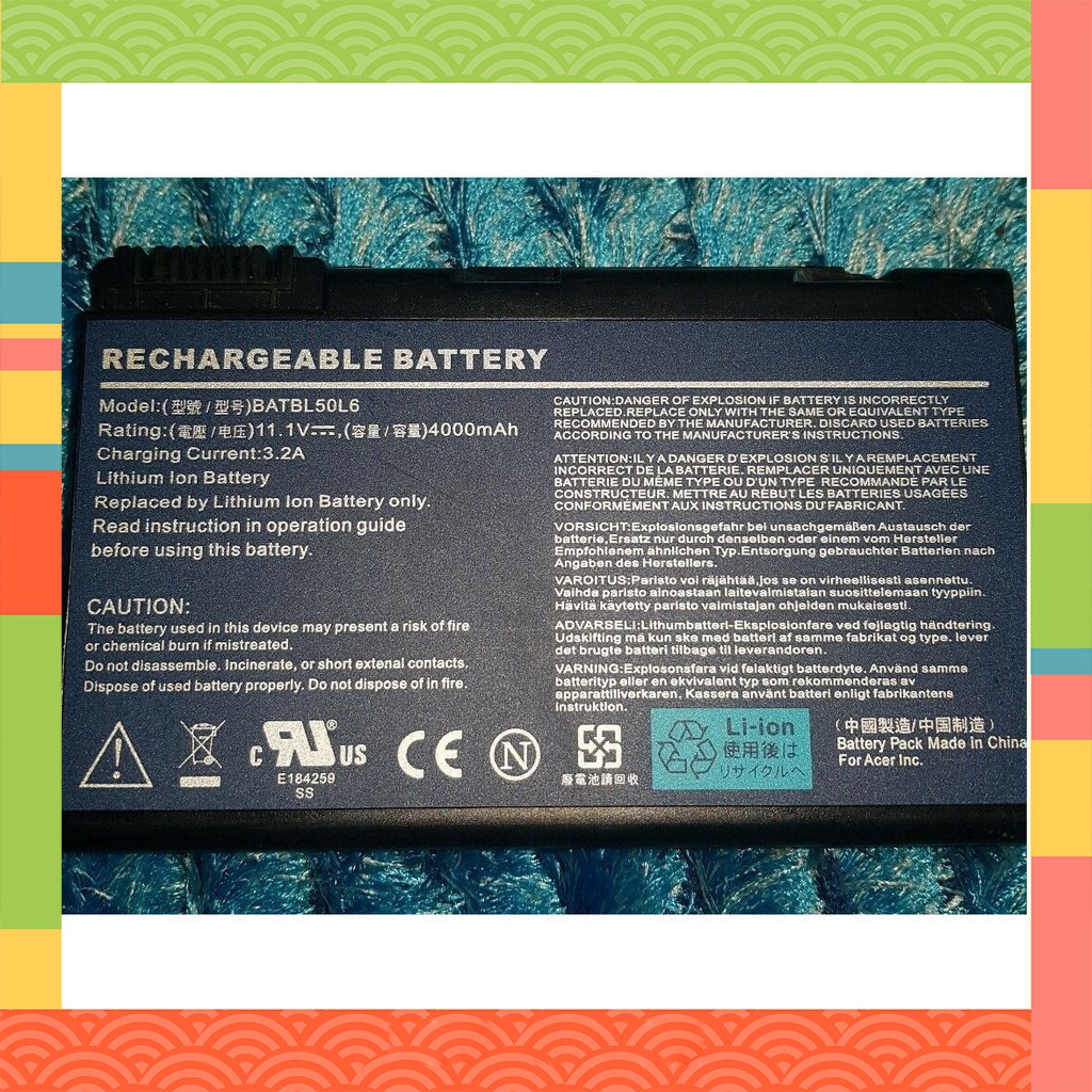 Pin Acer 3690 3100 3102 3103 5100 5101 5102 5610 5515 5610Z BATBL50L6 5630 5650 BẢO HÀNH ĐỔI MỚI 9 THÁNG