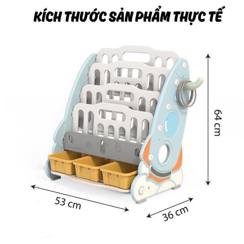 Giá để sách kèm ngăn để đồ chơi thông minh cho bé