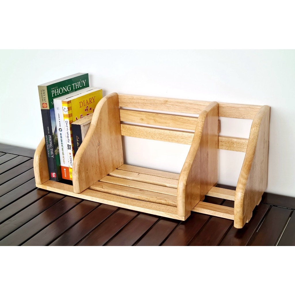 Kệ Sách Xếp Gỗ Cao Su Để Bàn Nhiều Màu  - Hàng VN Xuất Khẩu